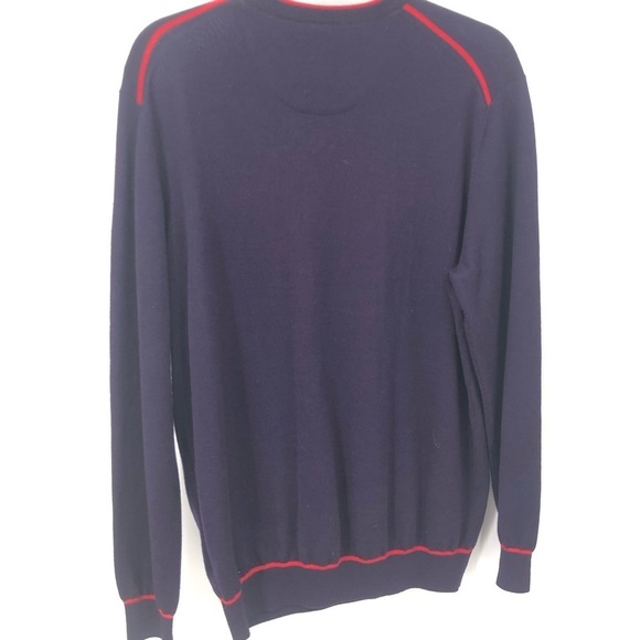 Bugatchi‎ Men’s purple and red v-neck sweater M - Picture 7 of 12